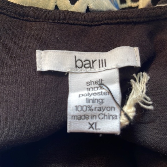 Bar III Printed Sleeveless Laced Top. Cobalt Glace Combo. Size XL. P63/A2289 - Picture 8 of 9